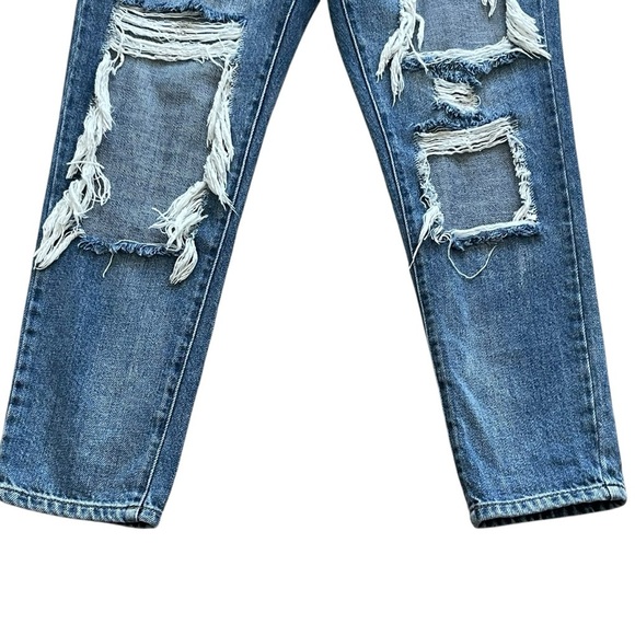 KanCan Ruby Boyfriend Fit Jeans Women’s Size 7/27 High Rise Distressed Blue - Picture 5 of 10